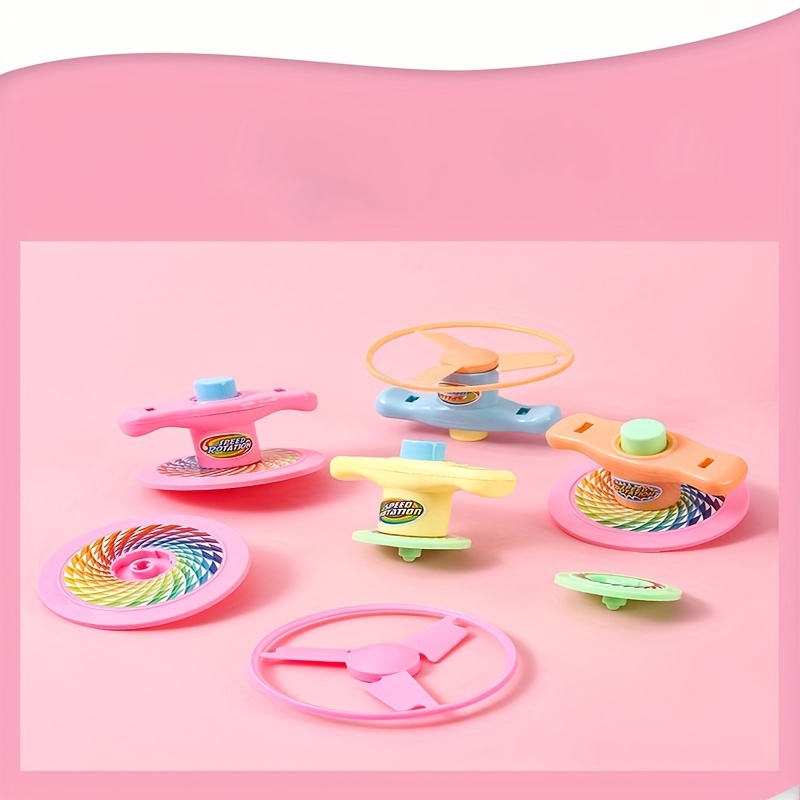 Spinning Tops Set - Launch Flying Saucer & Disc Toys For Kids