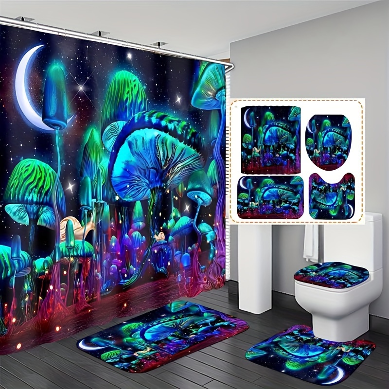 Donkey Printed Bathroom Set Waterproof Polyester - Temu