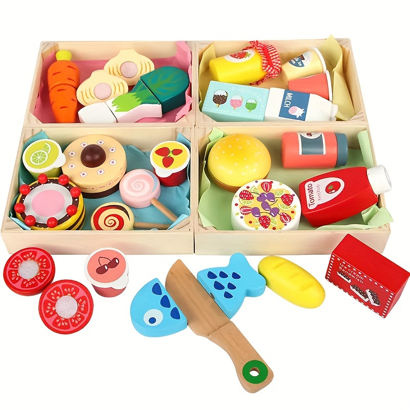 10 Unids/set Juguete Cocina Simulación Niños, Juguete Educativo Montessori  Corte Frutas Verduras Madera Clásico Regalo Niños - Juguetes - Temu