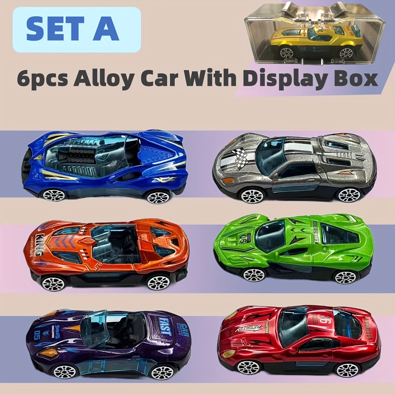 Coffret de 9+1 exclusif véhicules 2.5 cm Racer Series -Disney Cars