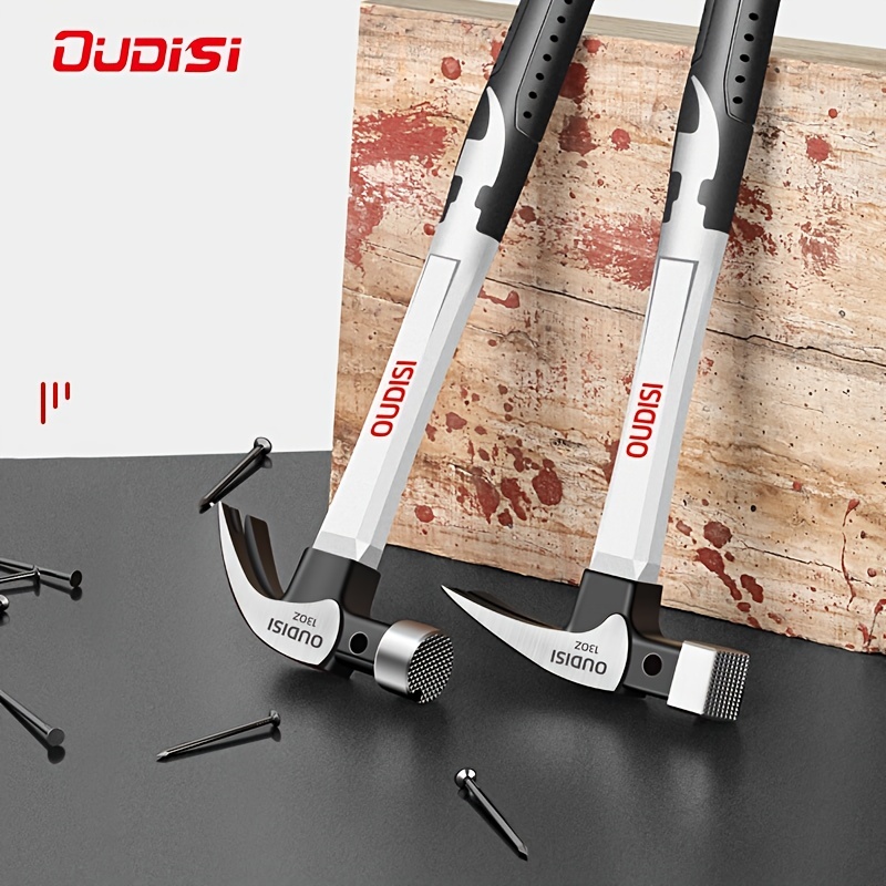 TEHAUX 1pc Claw Hammer Household Tools Reduction Hammer Wood Handle Hammer  Milled Face Mallet Stiletto Tools Martillos Carpenter Tools Compressed Wood