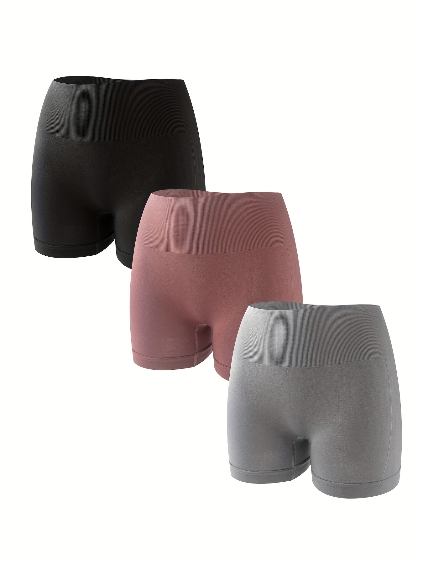 Simple Solid Boyshort Panties Soft Comfortable Intimates - Temu