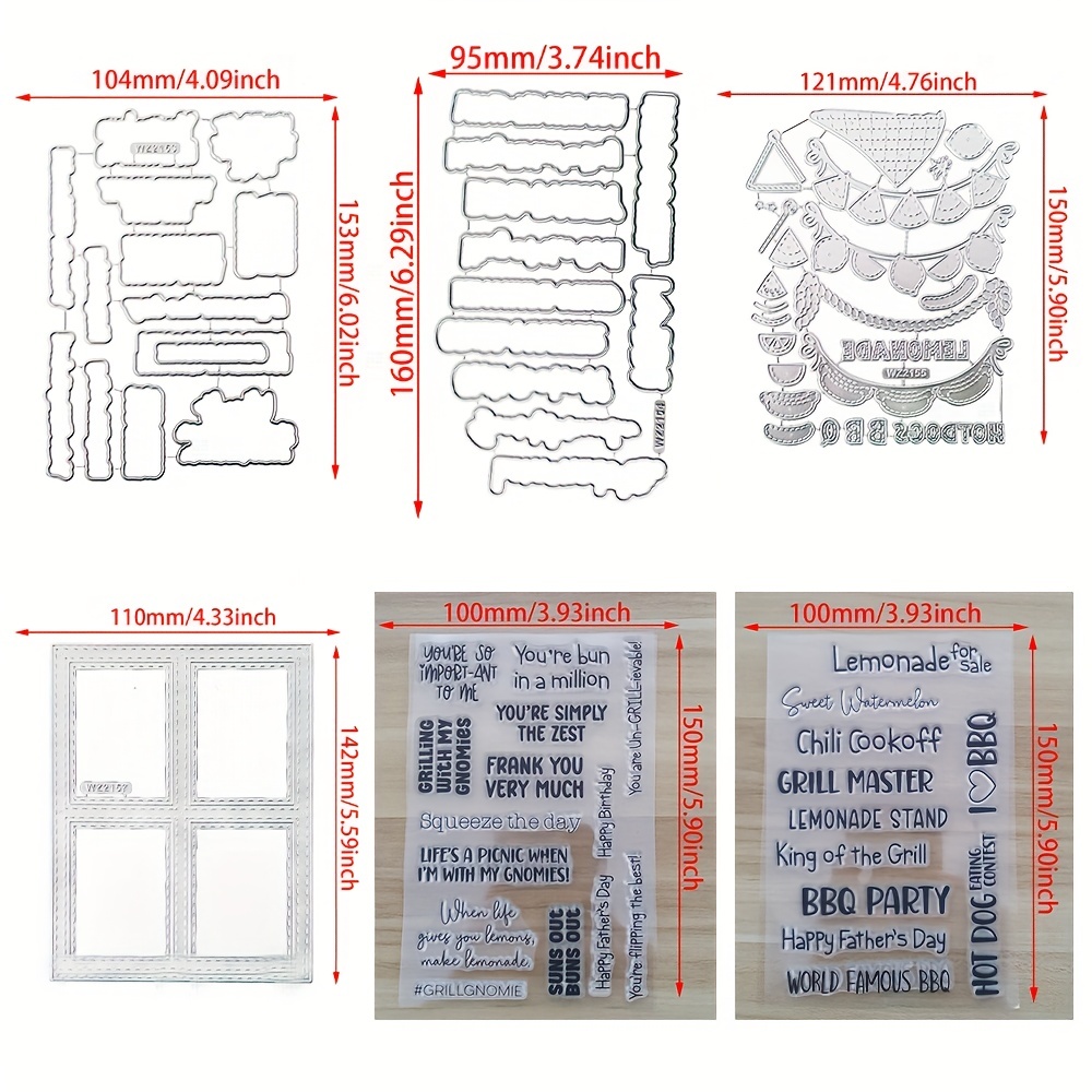 Barbecue Silicone Stamp and Die Sets for Card Making Craft, DIY Embossing  Photo Album Decorative