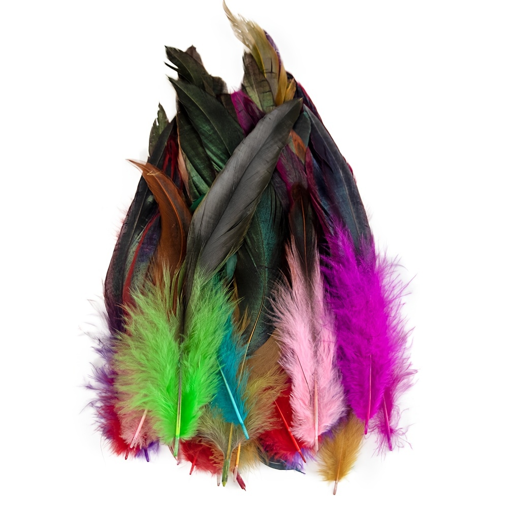 Natural Pheasant Peacock Feathers For Crafts Jewelry Making Accessories  Decoration Plumes 5-15Cm 20/50/100Pcs Red 50