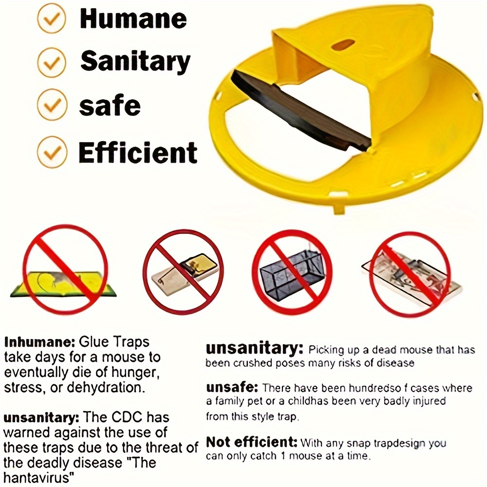 Bucket Lid Mouse Trap, Humane or Lethal, Trap Door St