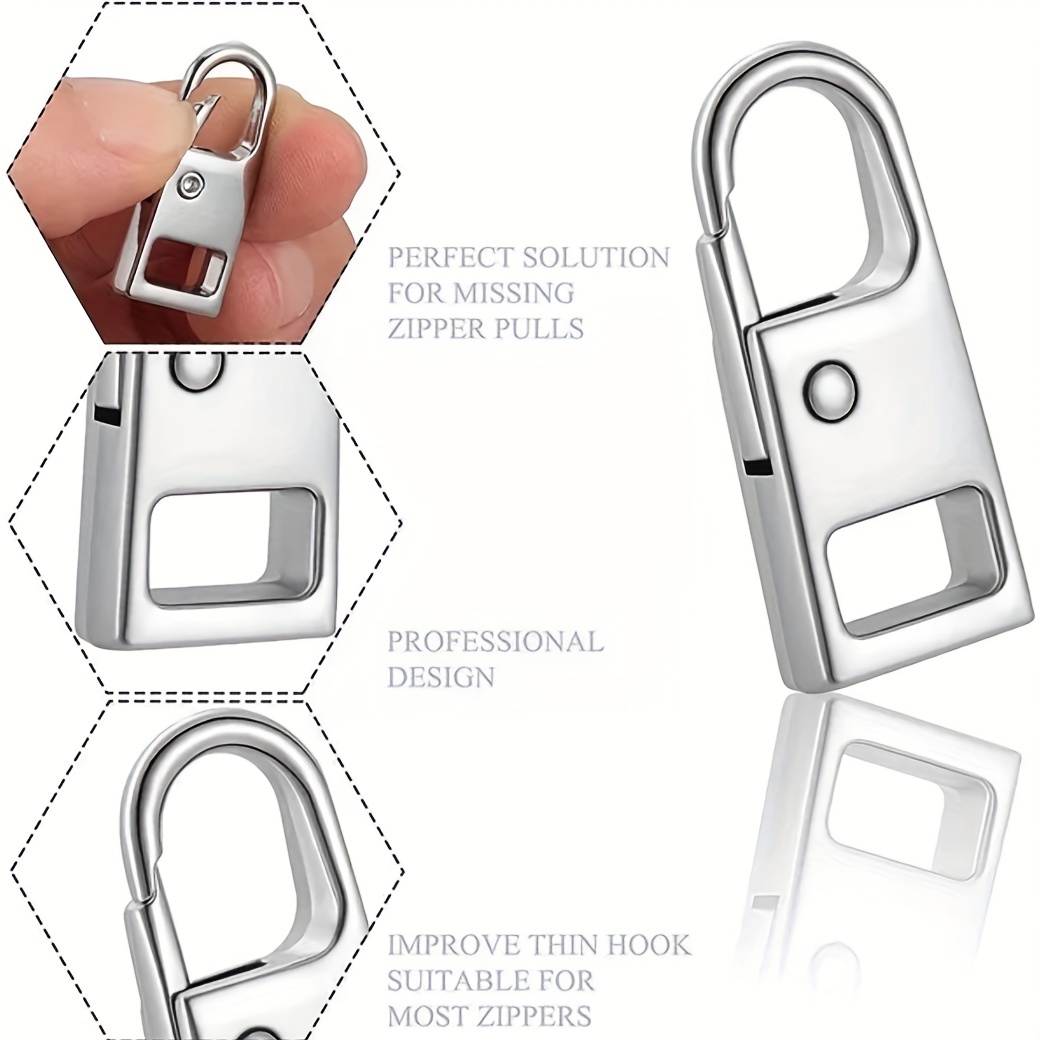 Detachable Pull Tabs Zip Slicer Pulls Metal Pull Locks Repair