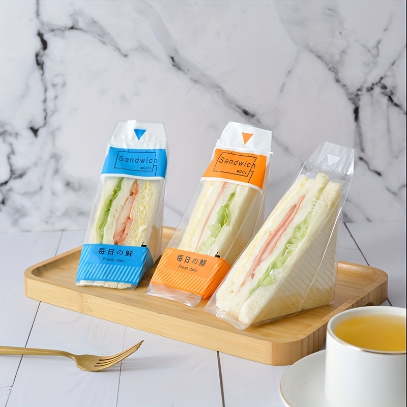 Plastic Sandwich Bags Triangle Bakery Packaging Easy To - Temu