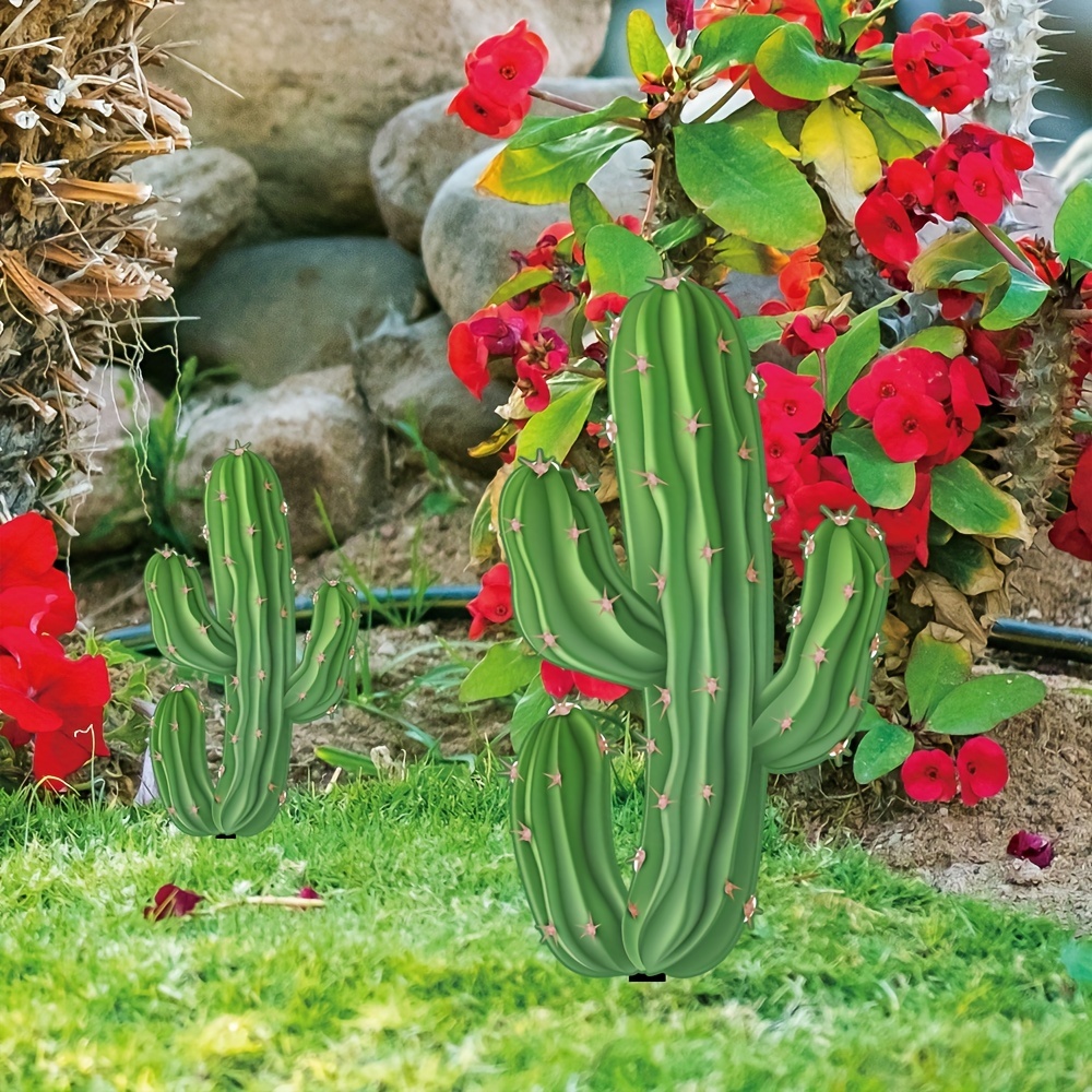 1pc acrylic cactus outdoor decoration statue garden yard - Temu