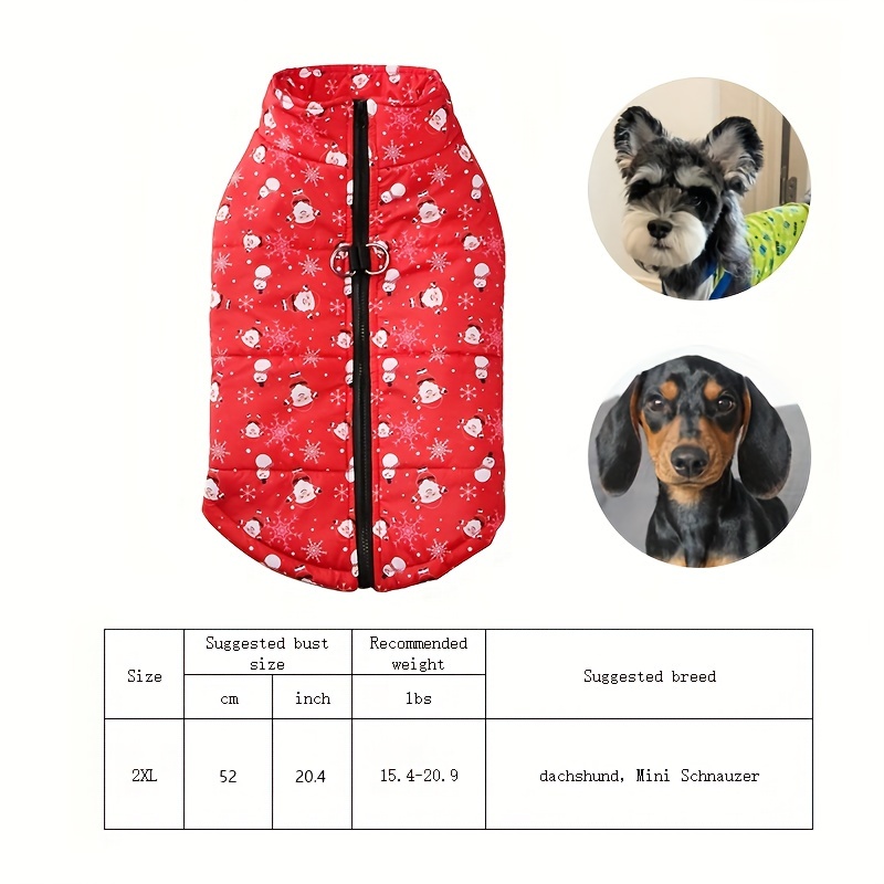 Abrigo de invierno para mascotas Ropa para perros Ropa de invierno Ropa  abrigada para perros, Tamaño: XXXL (Rojo)