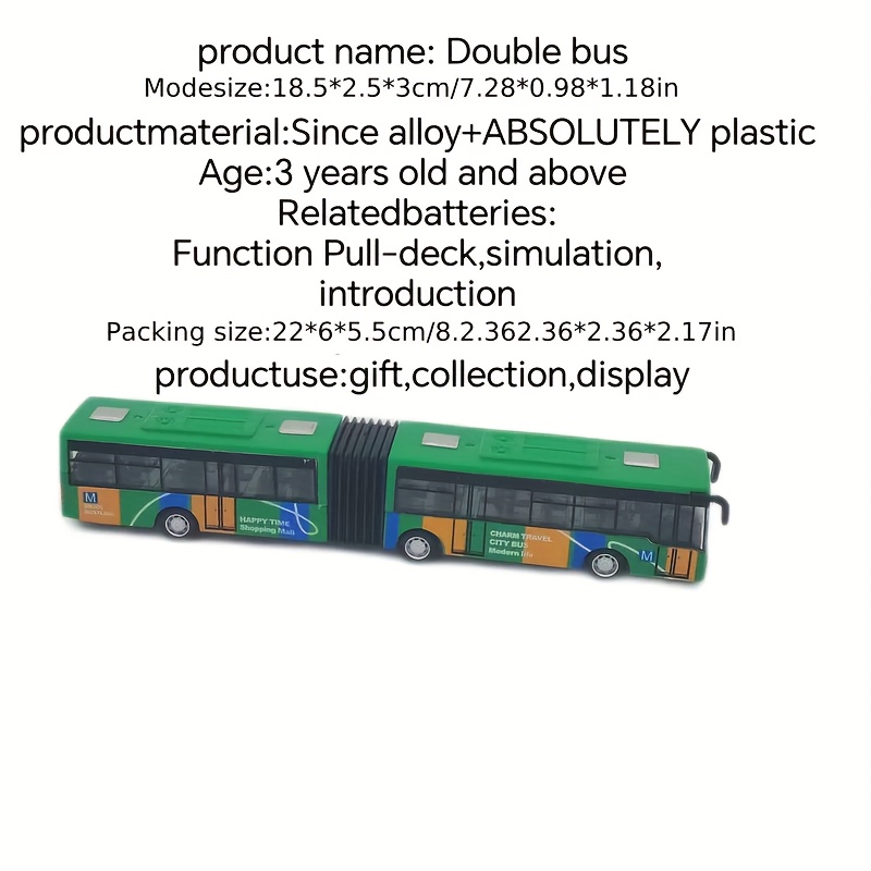 Alloy Double Section Mini Bus Toy