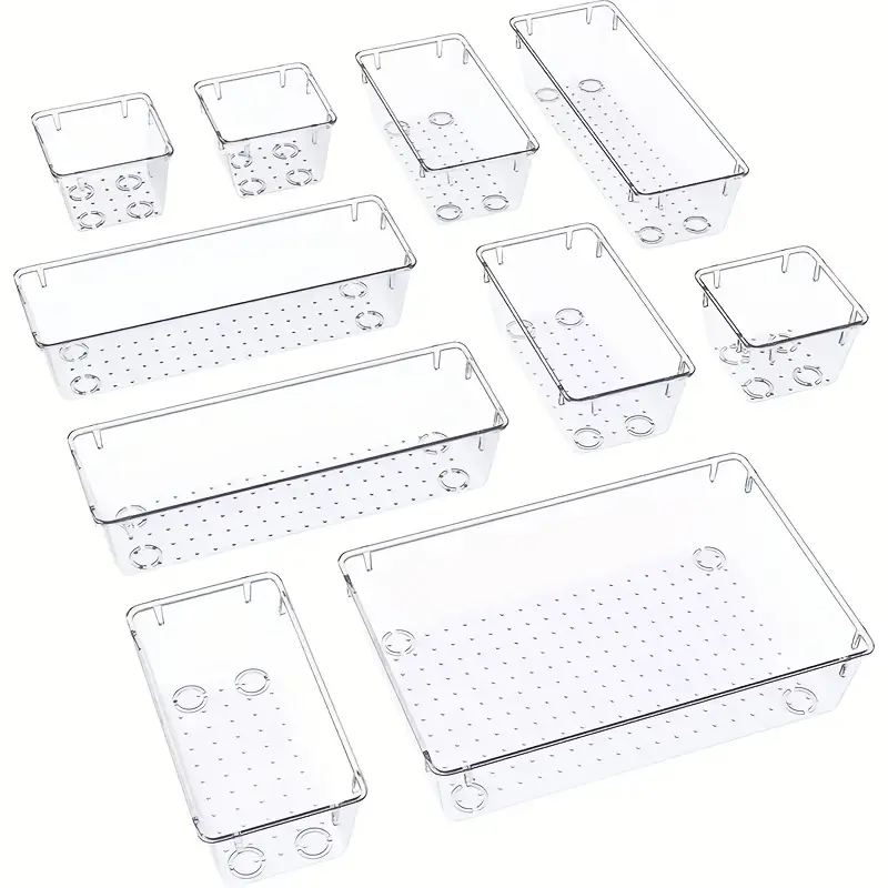 Large Size Clear Plastic Drawer Organizers Versatile Acrylic - Temu