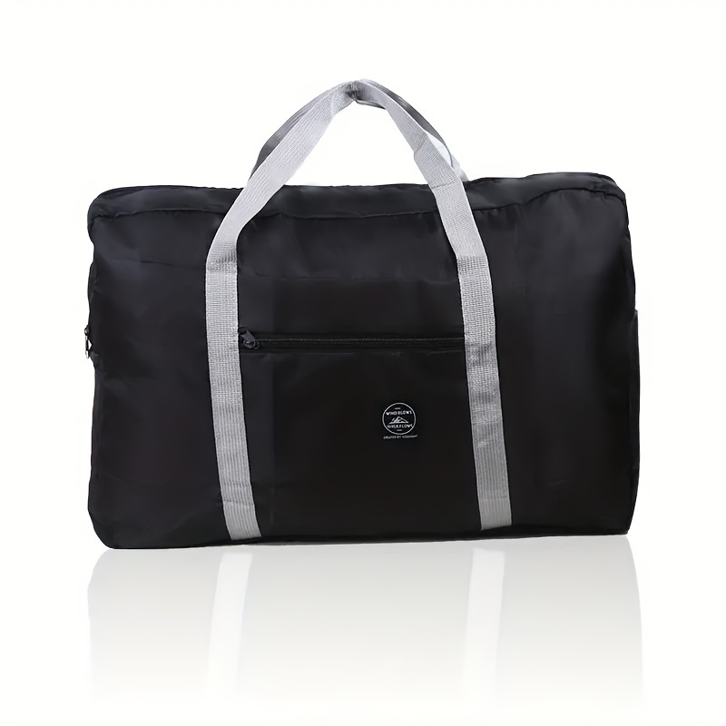 in Travel Foldable Holdall Luggage Bag with Plastic Wheels, Lightweight