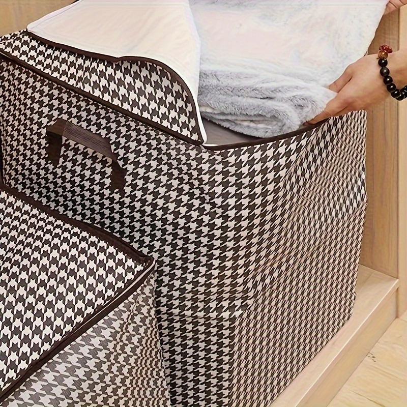 Houndstooth Grande Capacità Quilt Storage Bag, Handheld Lightweight Clothes  Quilt Bag, Closet Forniture Domestiche - Temu Italy