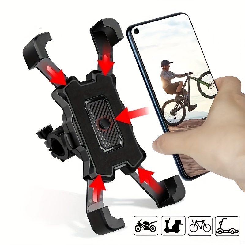 

1pc Bicycle Phone Holder, Motorcycle/bicycle Phone Holder, Supports All Phone Models From 4.8-6.8 Inches, 360° Rotating Phone Holder