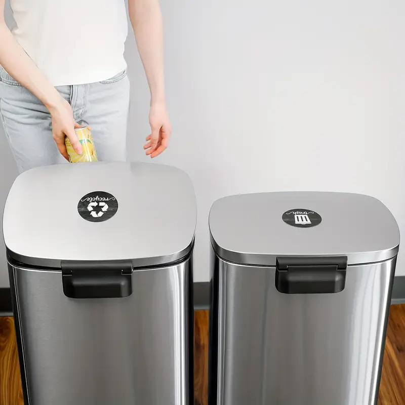 2 Stück Recycling-Logo, Magnetischer Mülleimer-Aufkleber Für