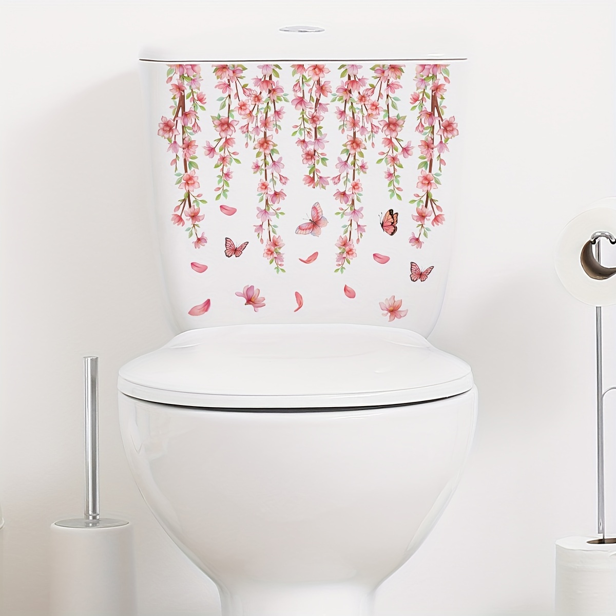 Flower Butterfly Wall Sticker Toilet Home Decor