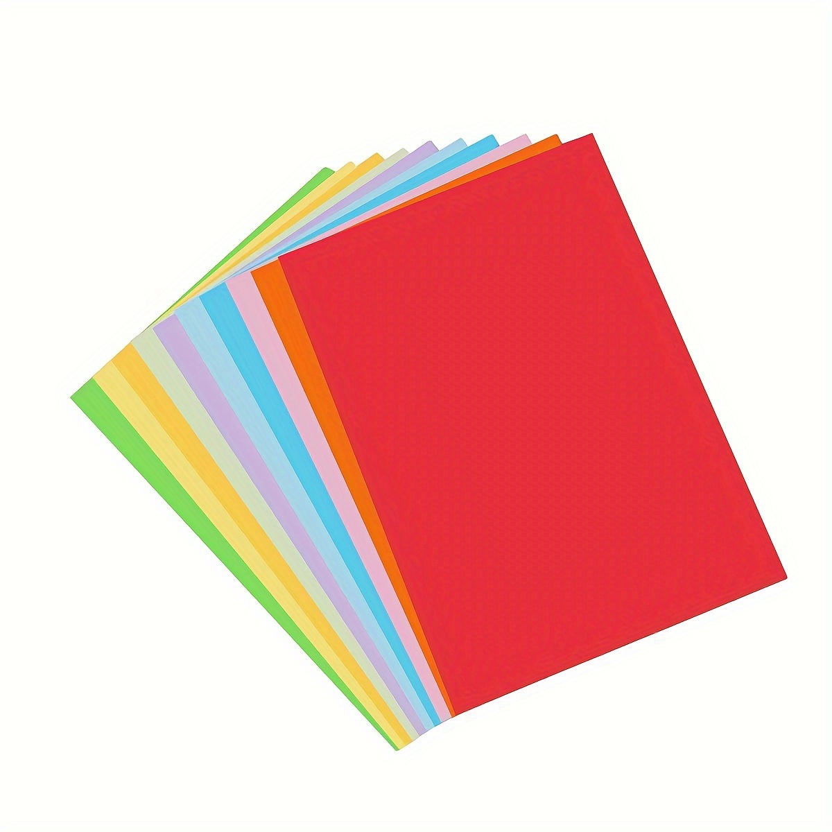 500 sheets of colored paper, A4 printing paper, color copy paper, thickened  80g, red, pink, big red, yellow, yellow paper, blue