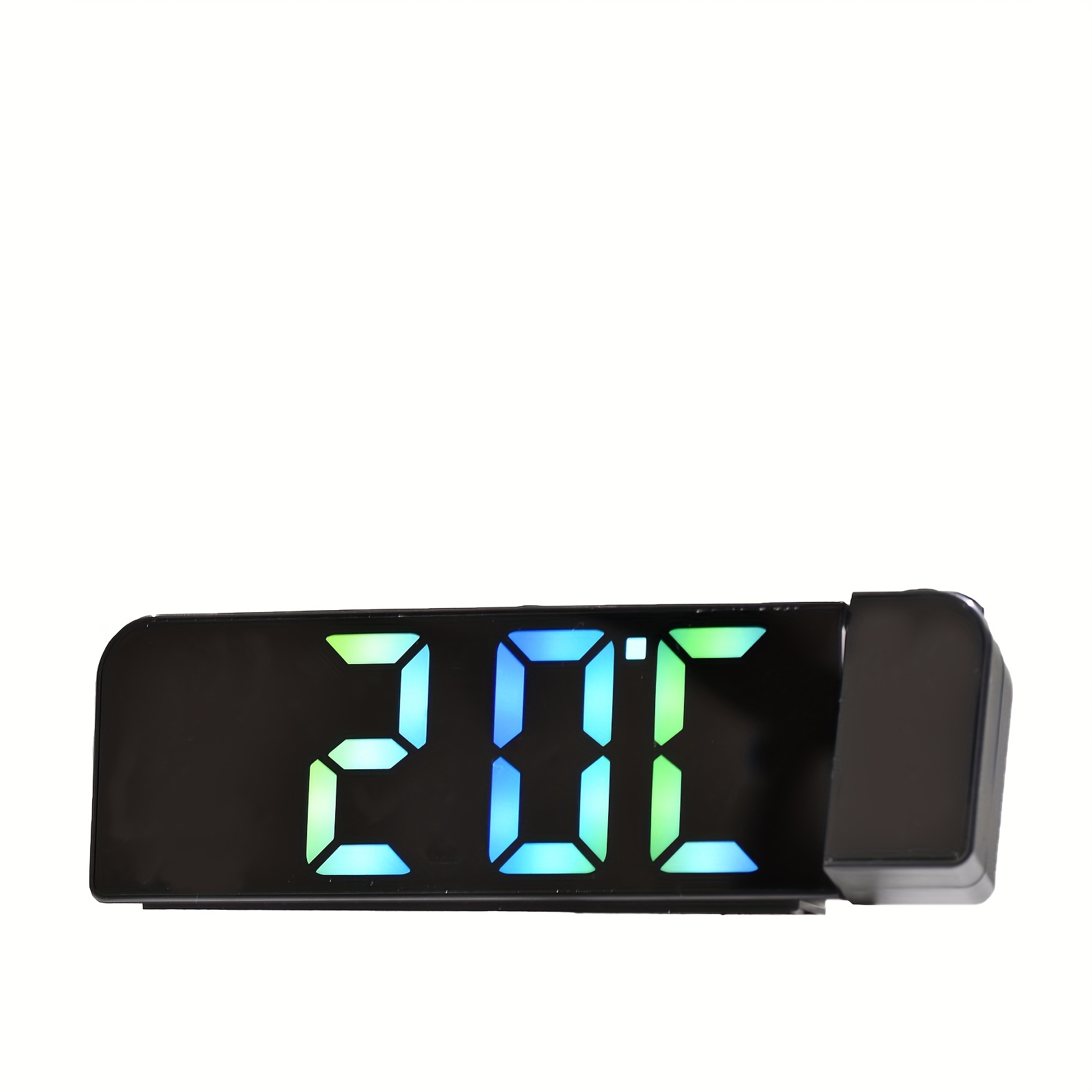 Reloj despertador con proyección de rotación de 180 ° para dormitorio, LED,  colorido, Digital, electrónico, escritorio