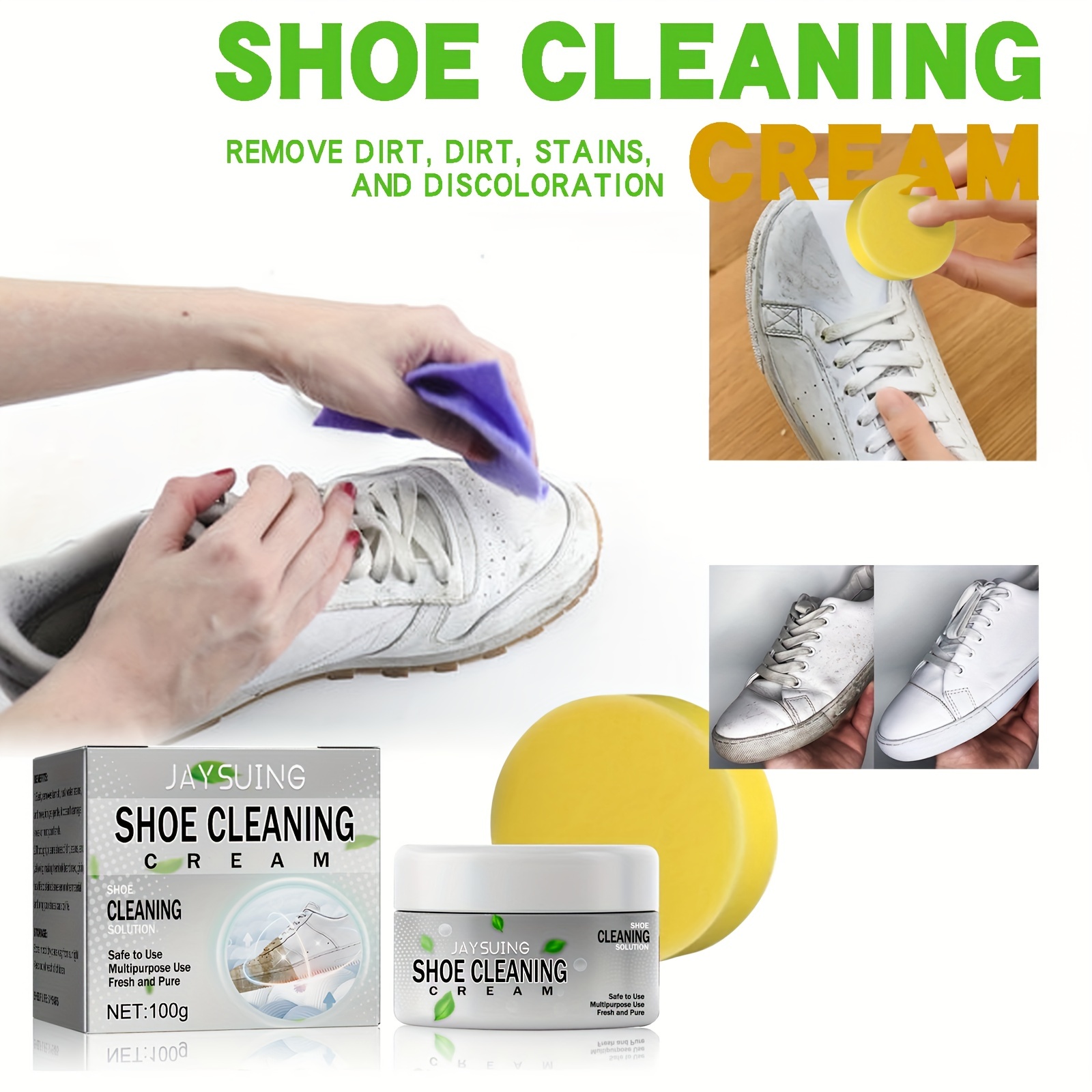 White Shoe Cleaning Cream Shoe Brightening And Whitening - Temu