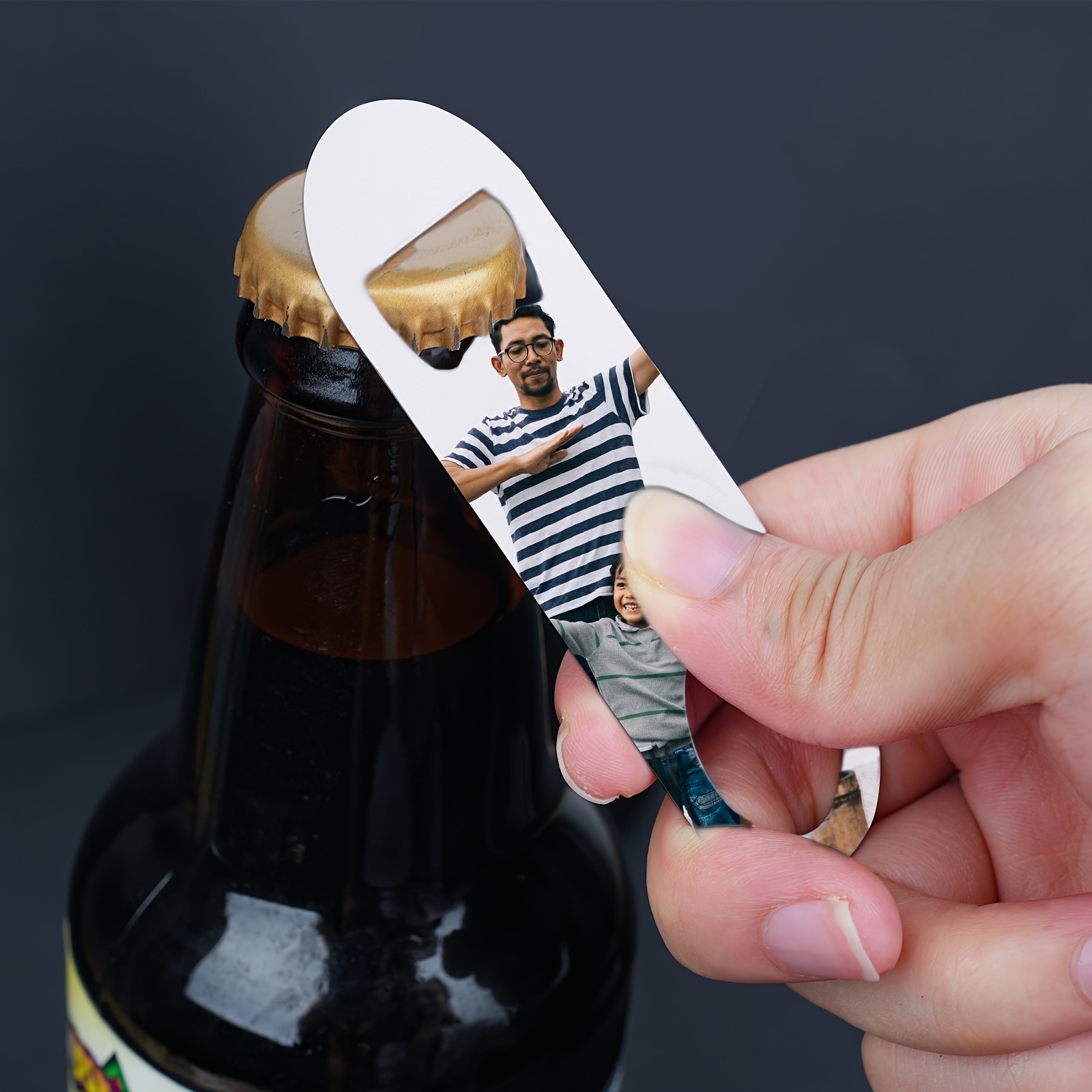 Sublimation Blanks Products Bottle Opener Stainless Steel White Beer Opener  2 Sided Bottle Style (5 Pieces) for Home, Bar, Restaurant Heavy Duty by