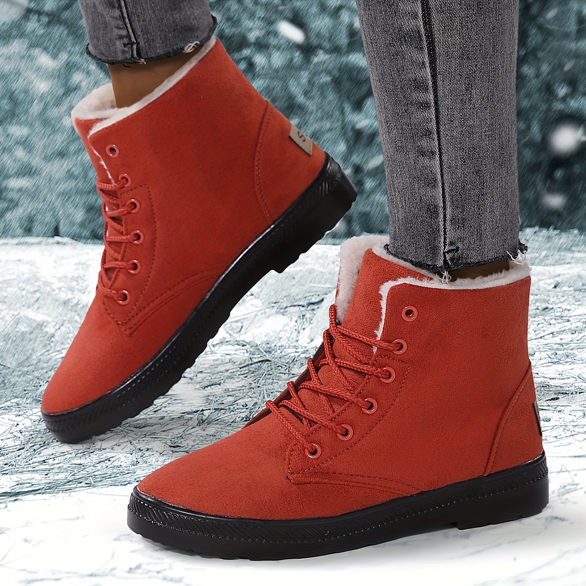 Red velvet lace deals up boots