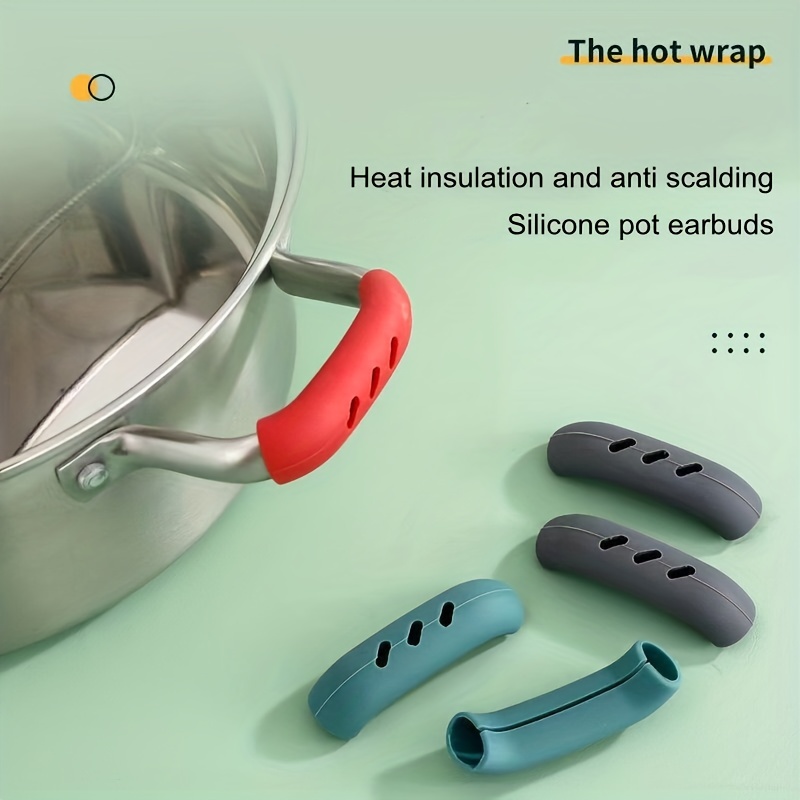 Grip Silicone pot Holder Sleeve Pot Glove Pan Handle Cover Grip Kitchen  ToolU~KE