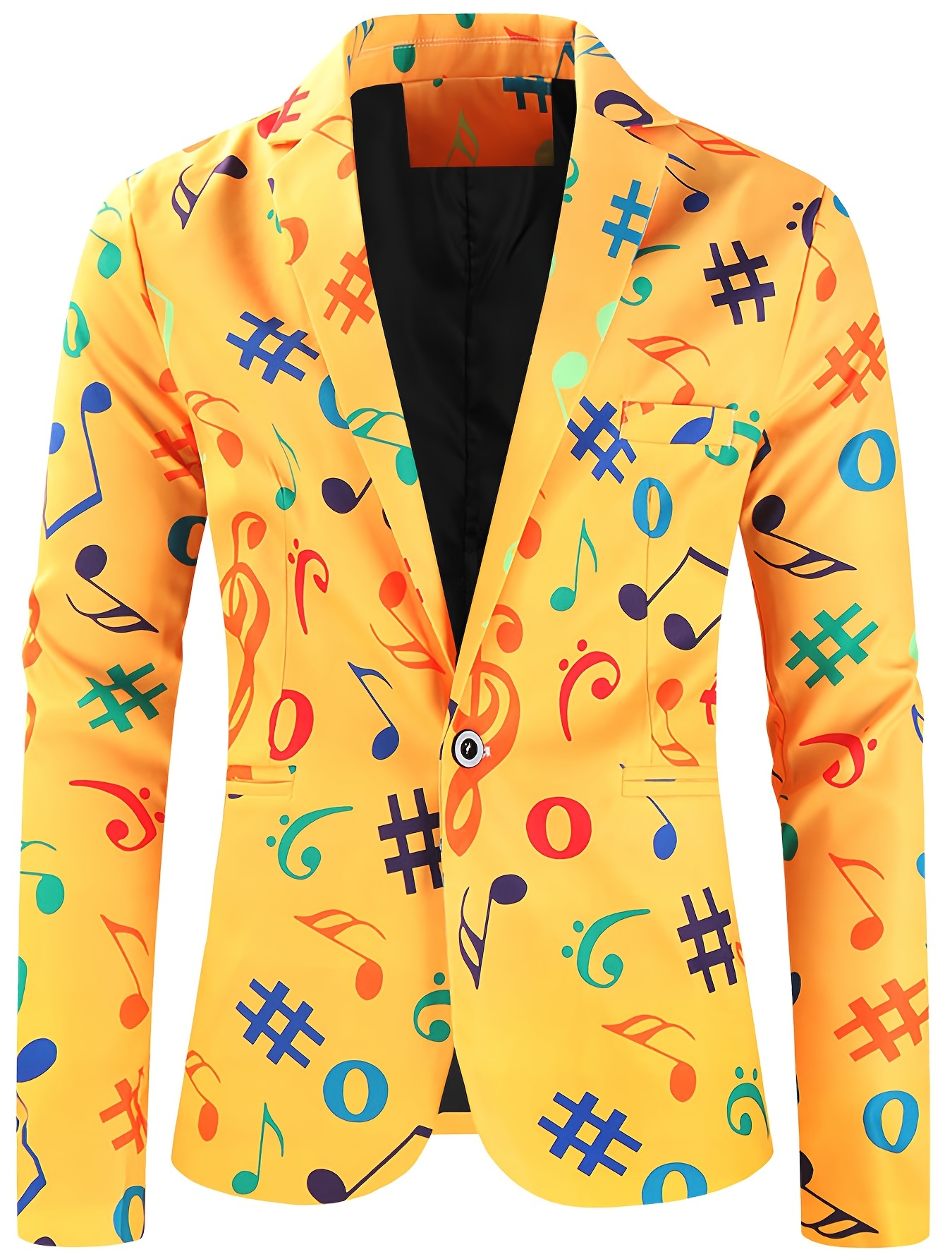 Spring All Over Printed Letter Pattern Jacket Lapel Casual Zipper