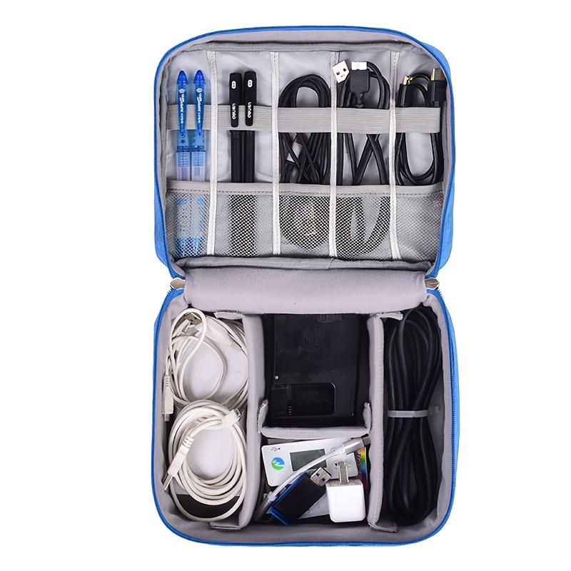 Organizador de dispositivos electrónicos duros, bolsa organizadora de  cables de viaje, accesorios electrónicos, almacenamiento técnico, práctico