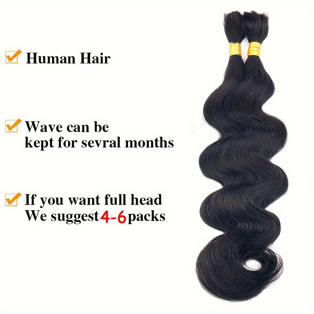 Body Wave Bulk Human Hair Braiding (1 Pack 2 Bundles) No - Temu