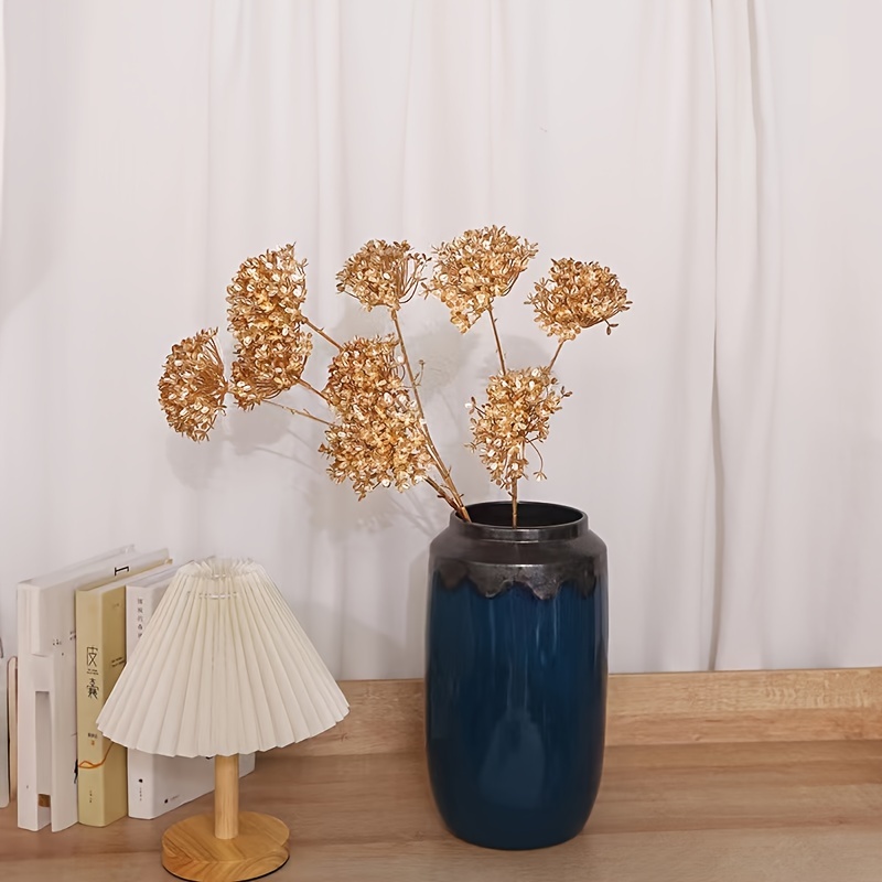 Golden Artificial Plant Hydrangea Golden Ginkgo Eucalyptus - Temu