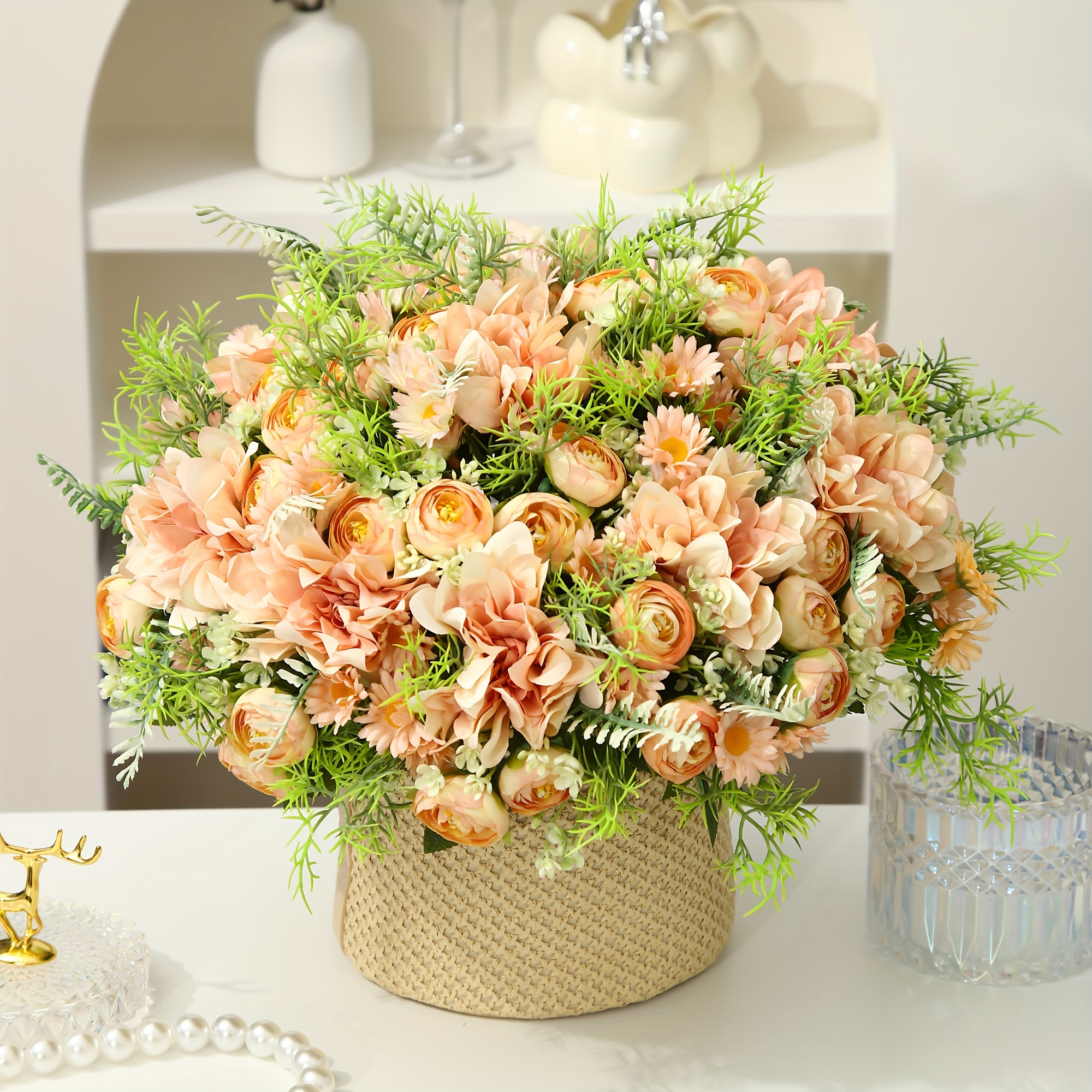 Simulation Rose Bouquet Retro Rose Fake Flower Living Room - Temu