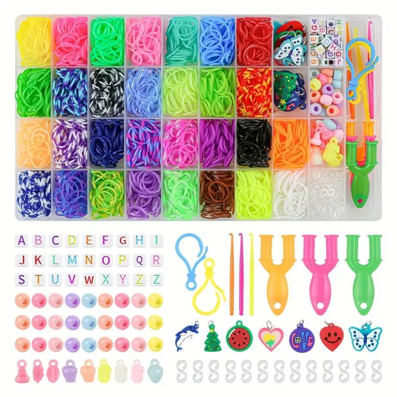 Random Style/color Rubber Band Bangle Kit Rubber Band Filler - Temu