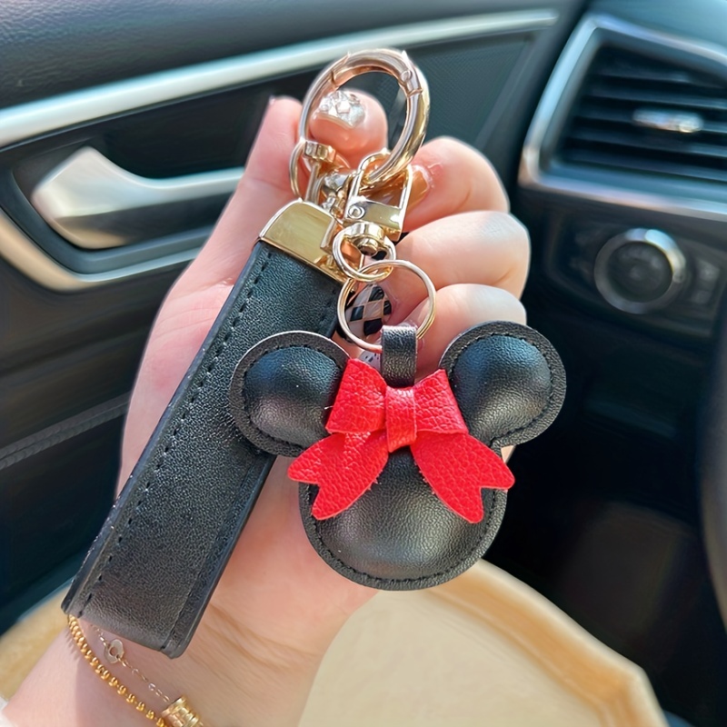 LV x Minnie Mouse leather Keychain key holder