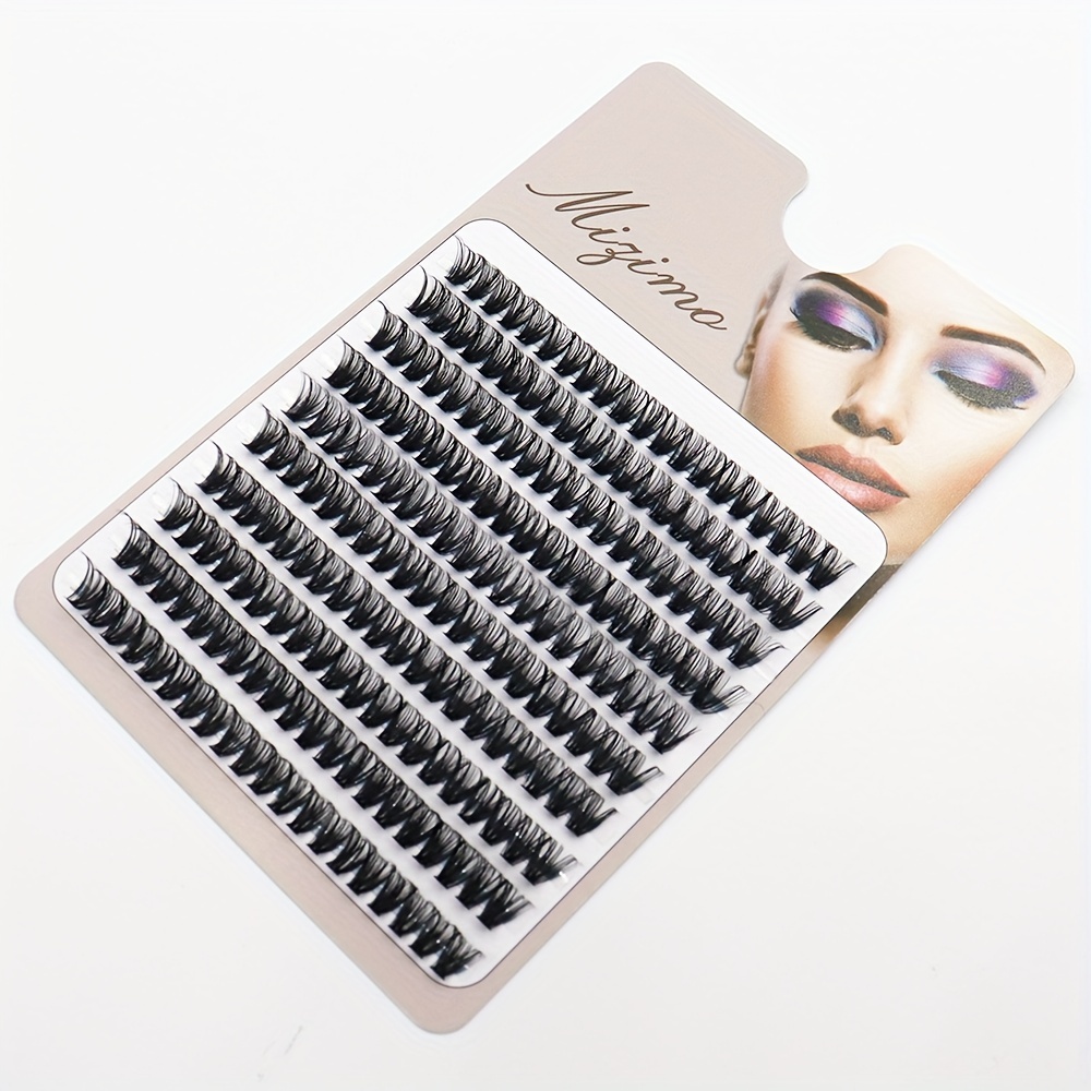 200 Pcs Segmented False Eyelashes 8-10-12-14-16mm Mixed Length D Curling Cluster Lashes Self Grafting Eyelashes