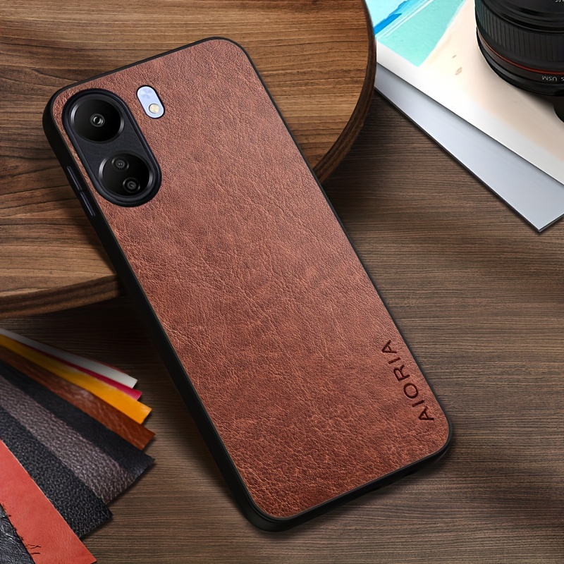 Premium Luxury leather Phone Case for Xiaomi Redmi Note 13 Pro Plus 5G 4G  Business Style Solid color cover funda