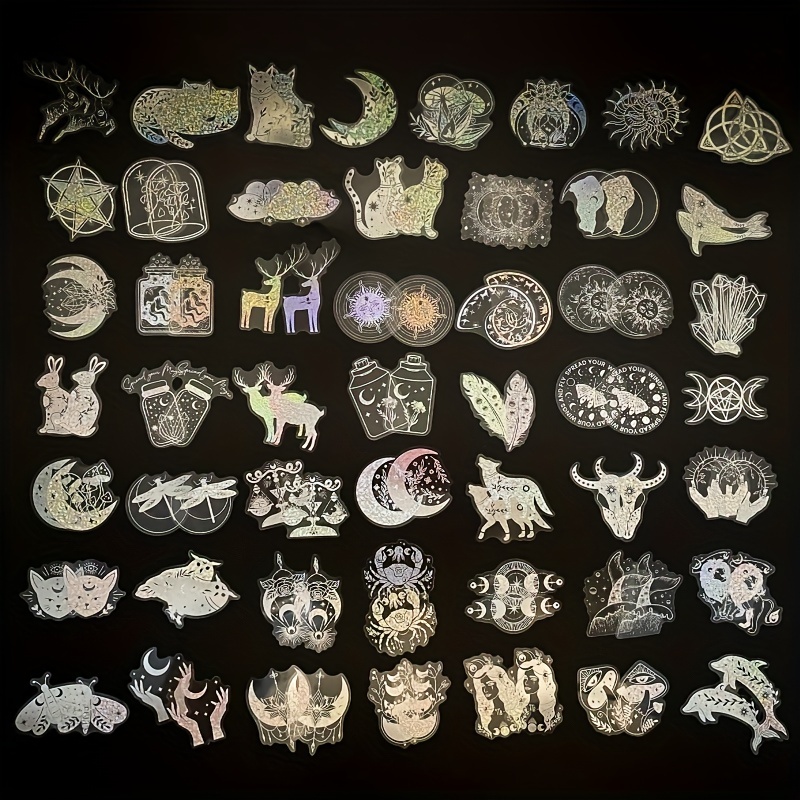  Resin Stickers Colorful Translucent Crystal Animal