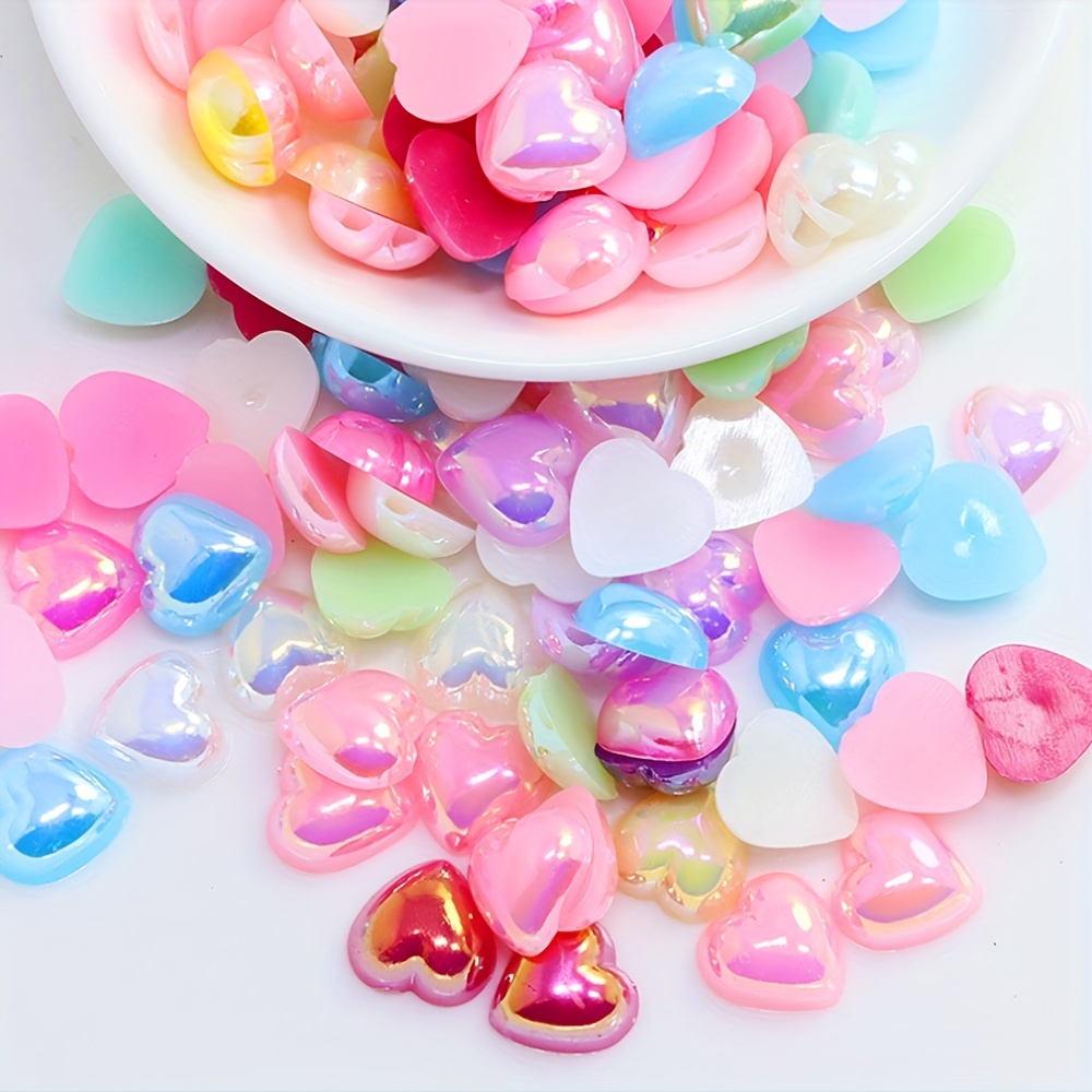 Colorful Embossed Heart Shape Cloth Accessories For Diy Hair - Temu