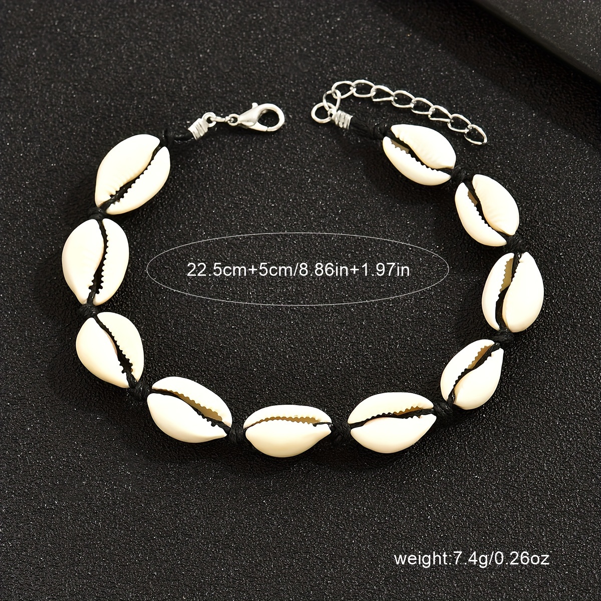 Men's Bohemian Imitation Shell Woven Bracelet, Unique Design