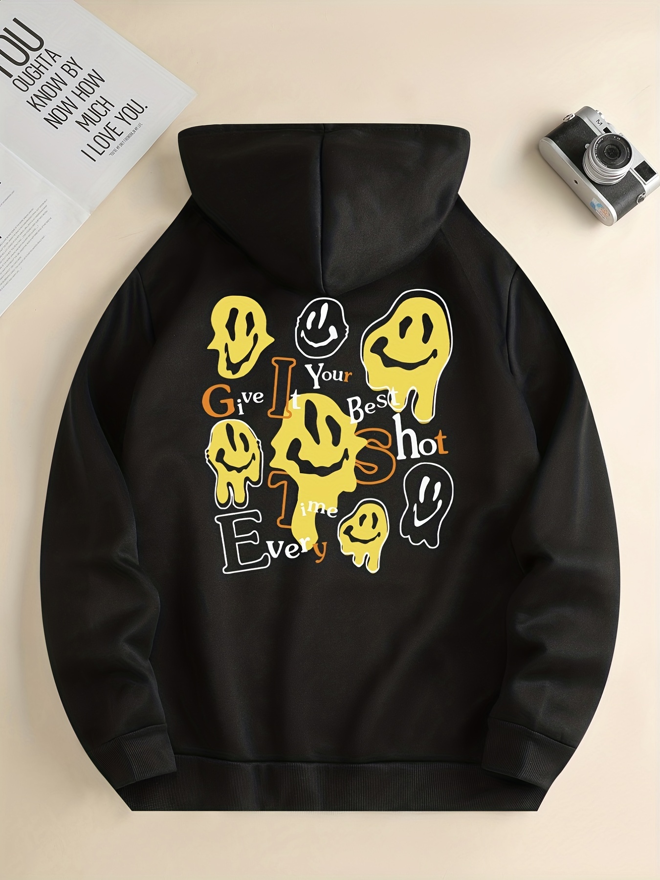 Face best sale print sweatshirt