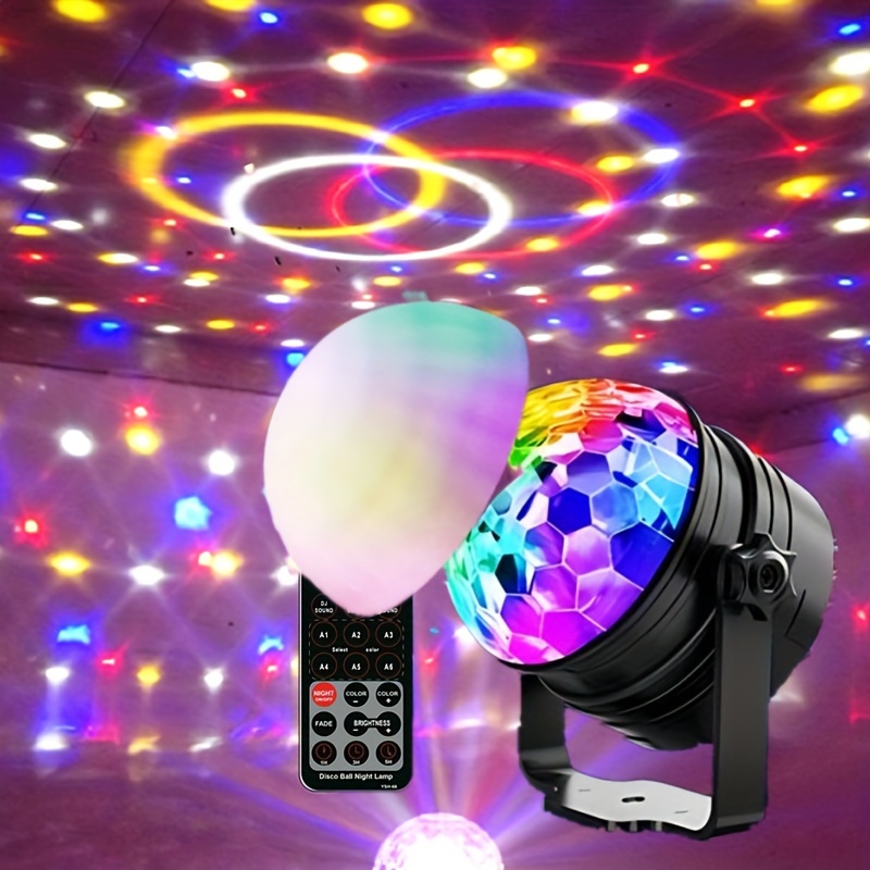 2 Pack Colorful Magic Rotating Ball Light, LED Plug in Disco Ball Light,  RGB Disco Light Bulb, Party Lights Dj Disco Lights with Sockets for Home  Room