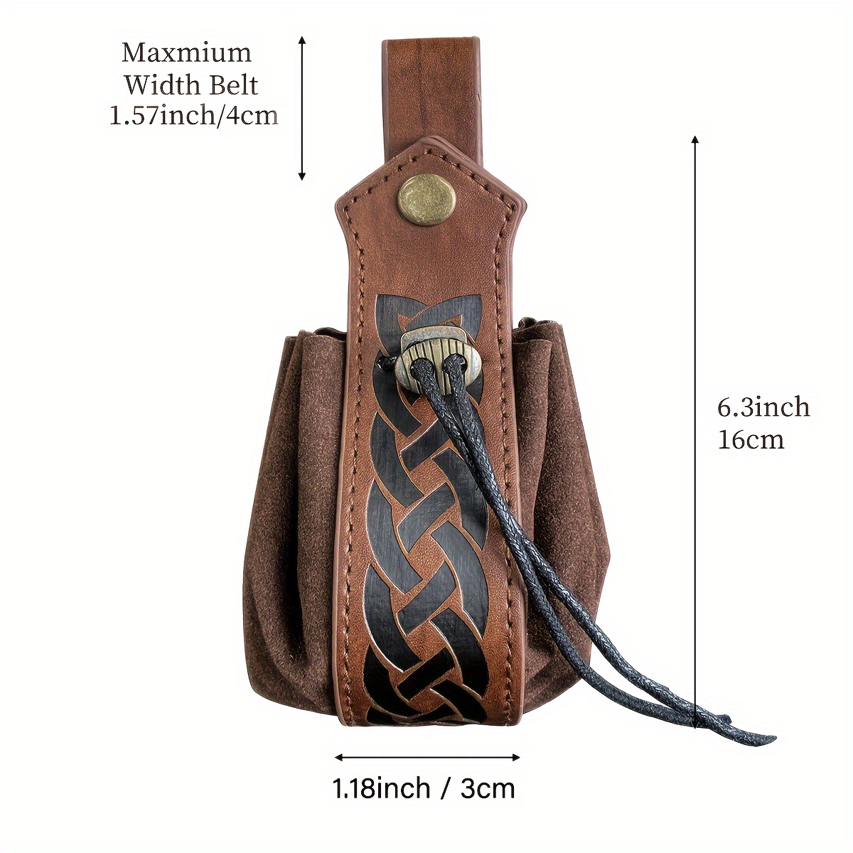 Leather Pouch Coin Drawstring Pouches Small Men Bag Pirate Belt Mens Purse  Purses