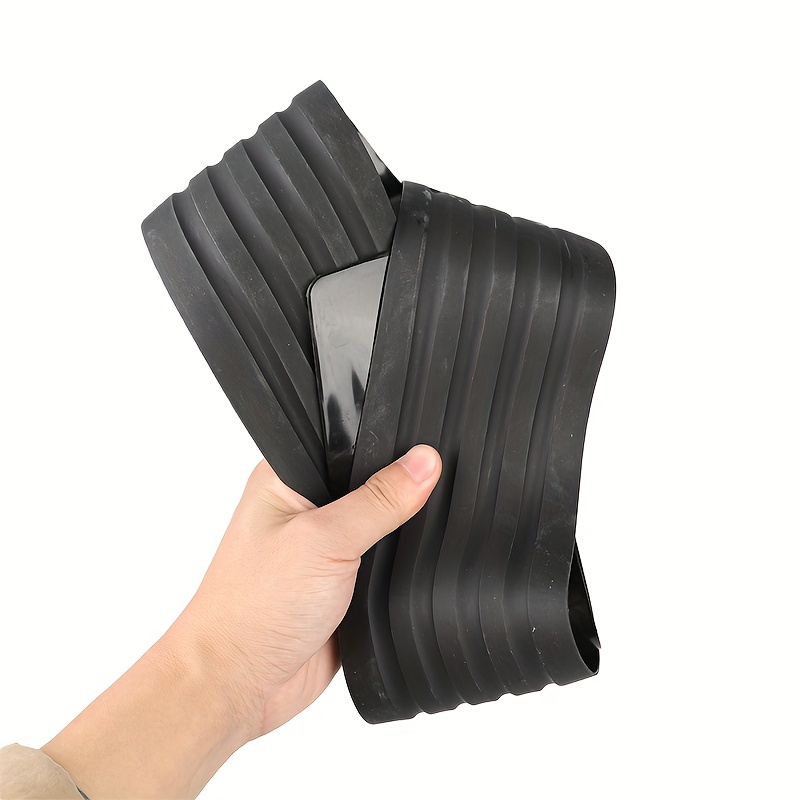 Black Universal Car Rear Bumper Protector Plate Rubber Cover Guard Trim Pad