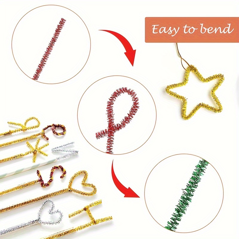 100pcs Multicolor Pipe Cleaner Christmas, Pipe Cleaners, 0.23x12 Long  Sparkle Chenilles Stems Pipe Cleaner, Christmas Craft Pipecleaners For Diy  Arts Crafts And Cleaning, Shop Now For Limited-time Deals