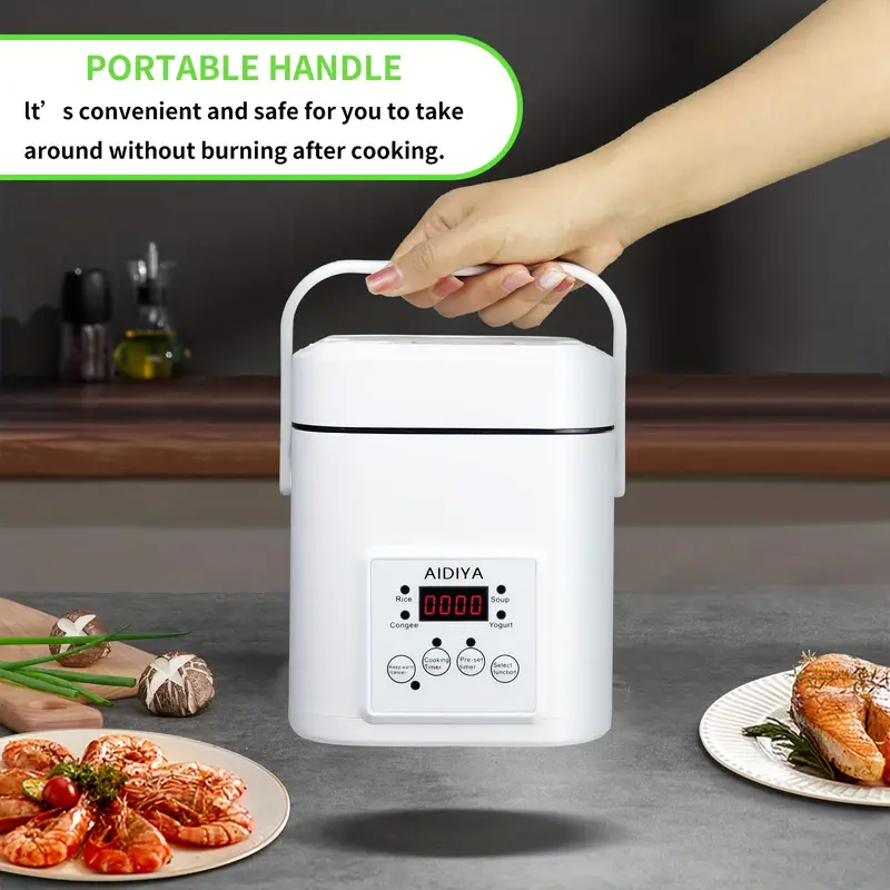 Vinnsels Mini Rice Cooker - Nonstick Inner Pot, Portable & Travel