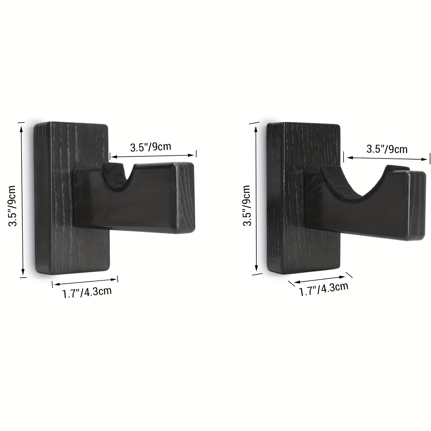 CTIRCHIU 2Pcs Durable Acrylic Baseball Bat Wall Mount Display Rack for Home and Sports Clubs