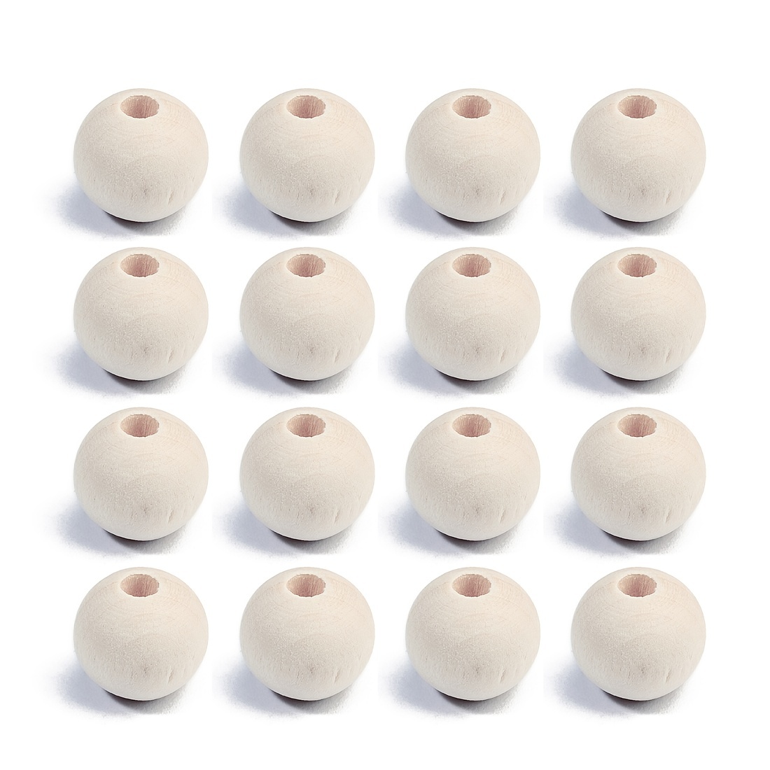 Natural Wooden Beads Round Spacer Wood Balls Diy Beads For - Temu