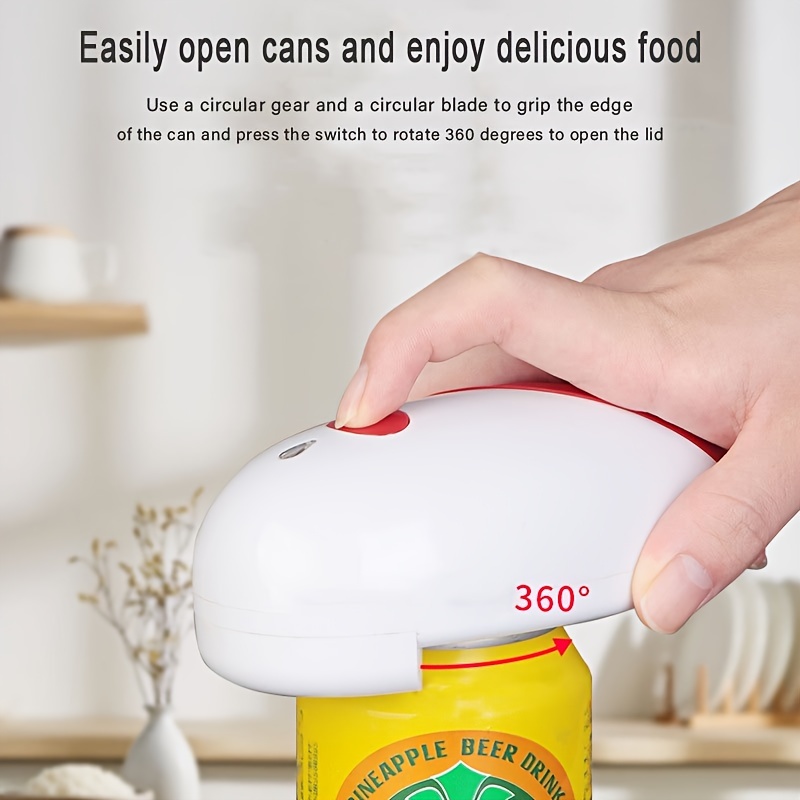 Hands Free & Battery Operated Electric Can Opener Open Most Can Smooth  Edge, Food-Safe Electric Can Openers for Kitchen with Magnetic Covers, One
