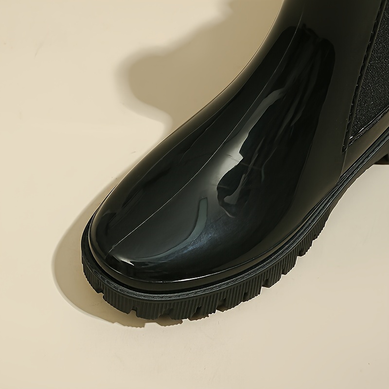 new stylish women's rain boots thick sole - Temu