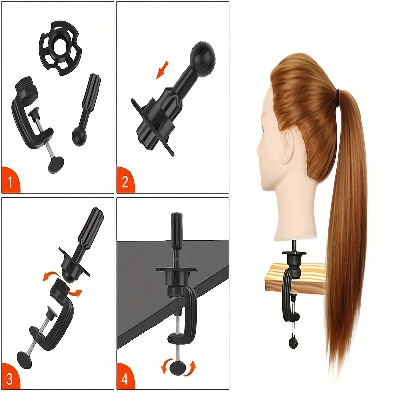 Wig Head Stand Clamp Professional Cosmetology Wig Holder - Temu