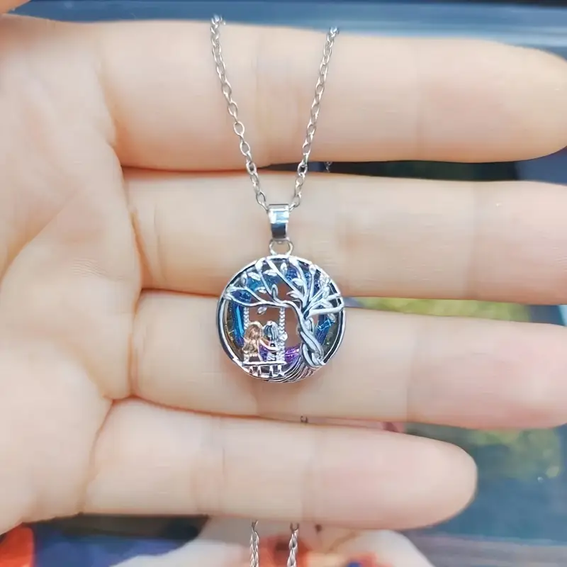 fashionable little girl best friend tree life necklace Temu